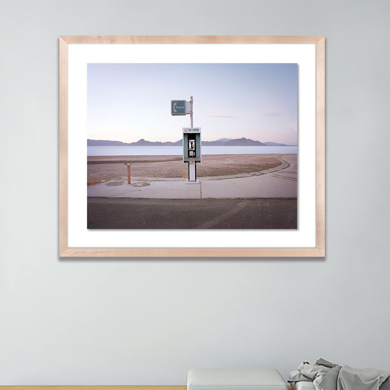 Ryann Ford "Bonneville Pay Phone" Print, 50" H x 60" W x 2.5" D, Natural