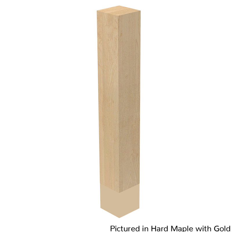 Mercutio Table Leg, 29" H x 4" W x 4" D, Soft Gold