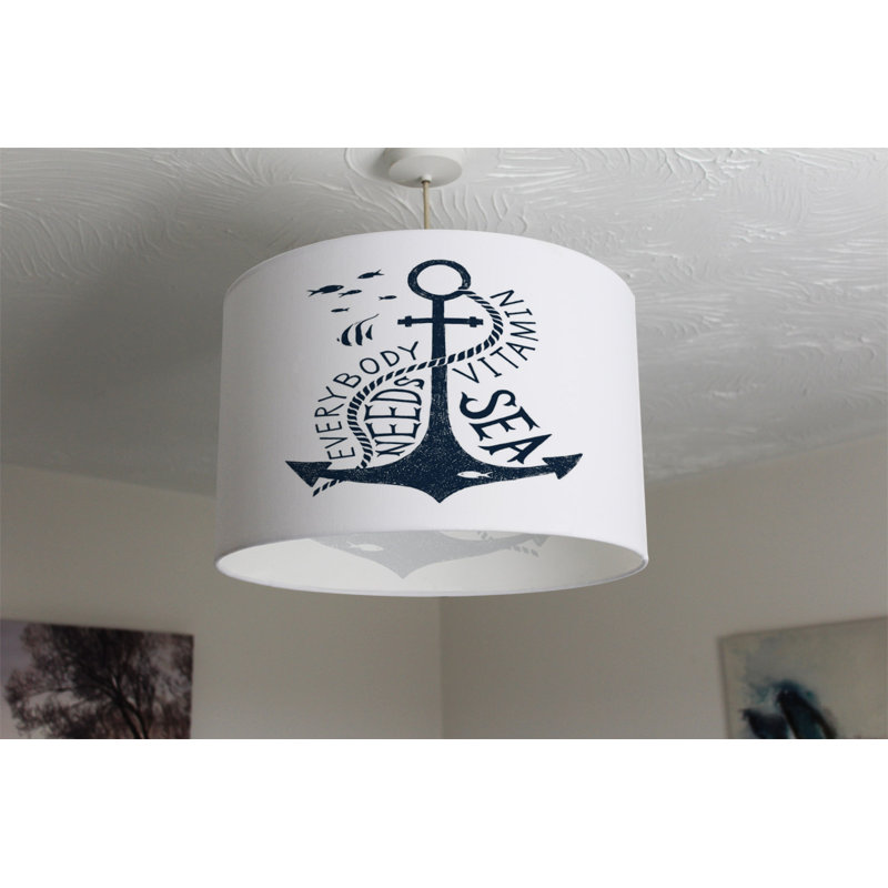 Drum Cotton Lamp Shade ( Uno ), 22cm H x 25cm W x 25cm D