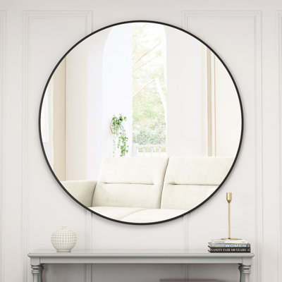 Metal Framed Black 39 Inch Mirror - Wall Mounted Dressing For Bathroom Bedroom Living Room 39" Vanity Decor