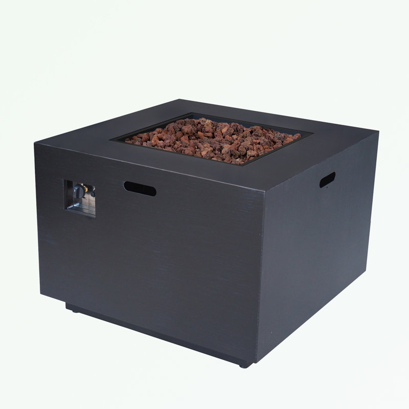 Square Outdoor Patio Propane Fire Pit