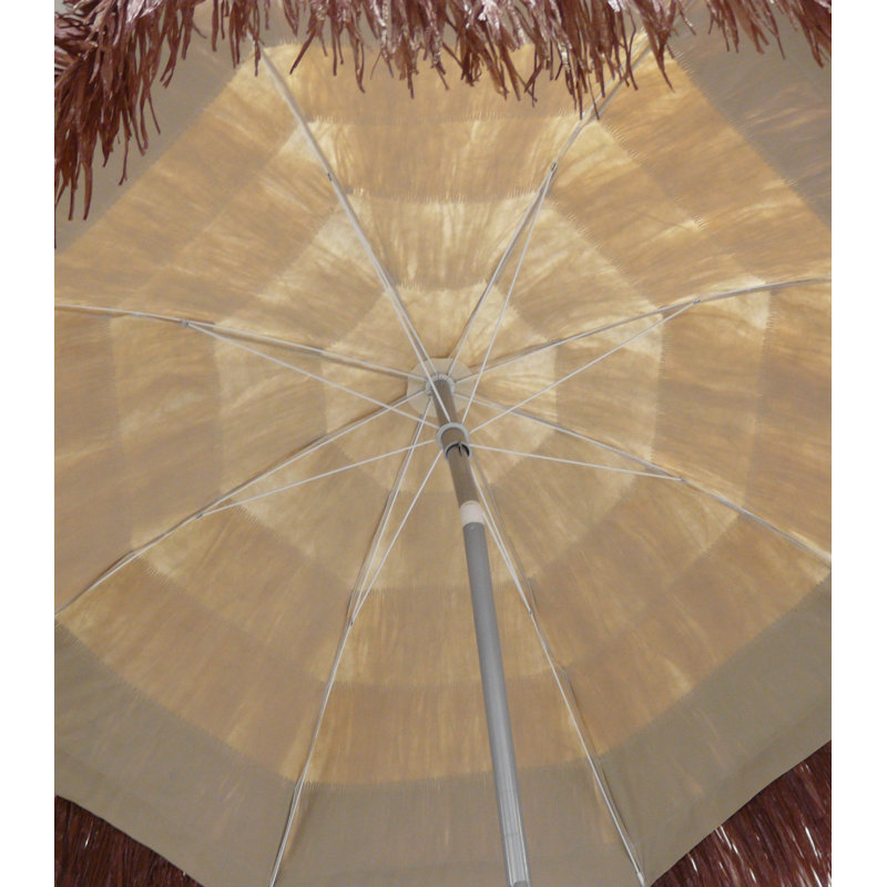 Burrel 200cm Beach Parasol, Natural/Brown