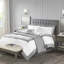 Grey Full/queen 8 Piece Bedding - Embroidered Decorative Pillows In Comforter And Quilt With Details