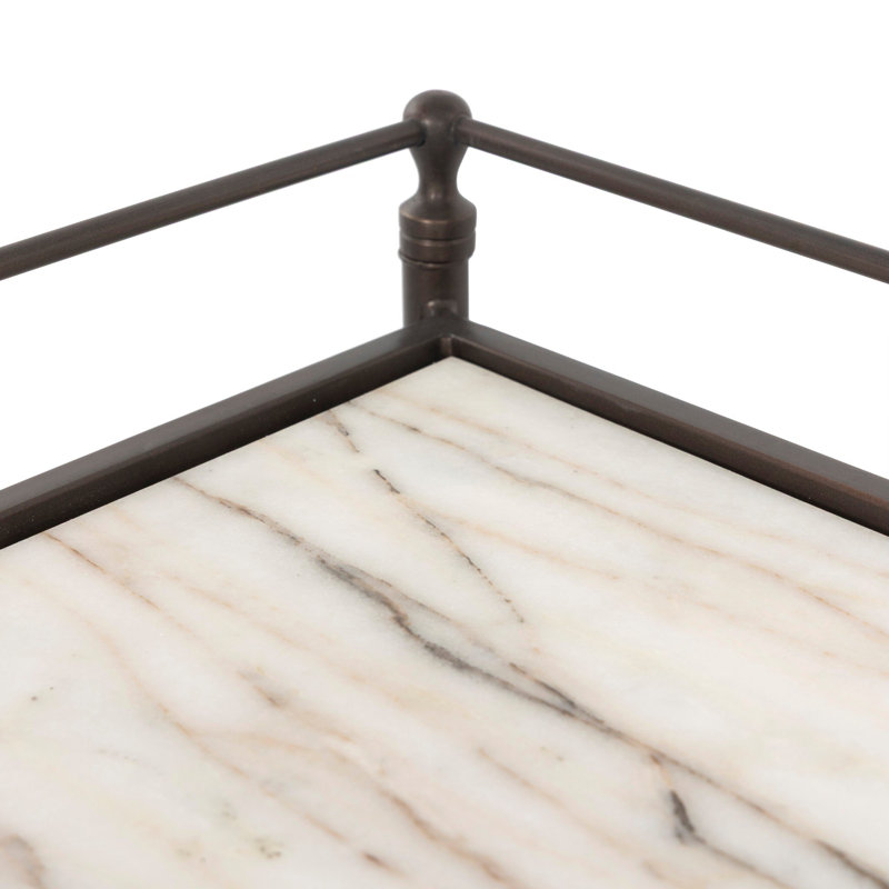 Eisen Nightstand-Striated Marble