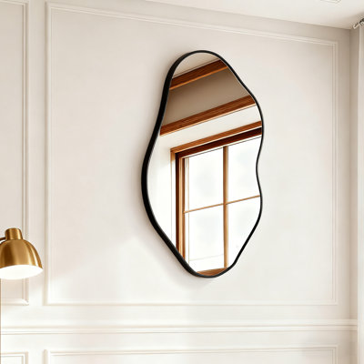 Inrregular Wall Mirror - Wall Mirrors Decorative Asymmetrical Mirror Tempered Glass Aviation Aluminum Alloy Frame For Bathroom, Bedroom, Living Room, Cloakroom, Entryway