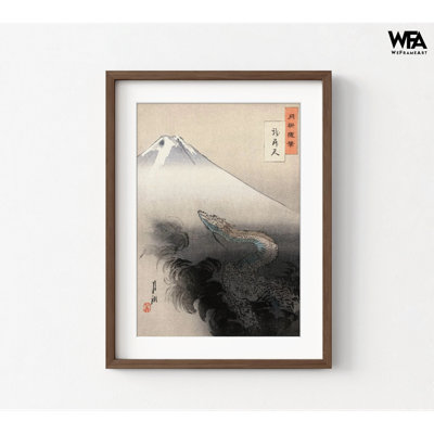 Paysage, impression de dragon asiatique, art mural encadré asiatique, art mural dragon, art de dragon japonais, art mural montagne japonaise, art mural encadré, art mural surdimensionné