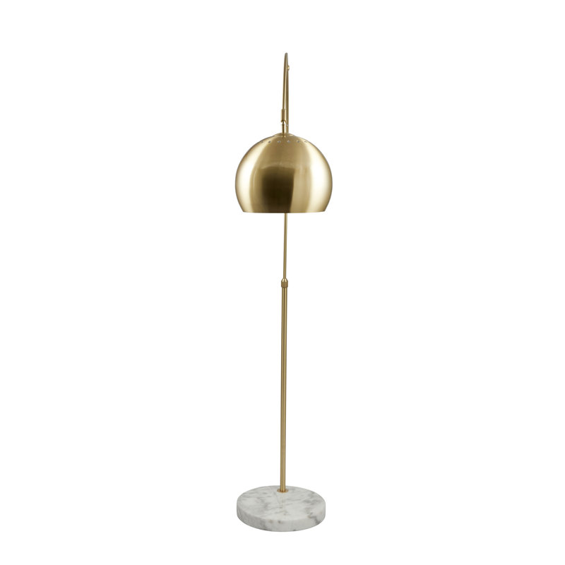 Charlee 175cm Arched Floor Lamp, Brass