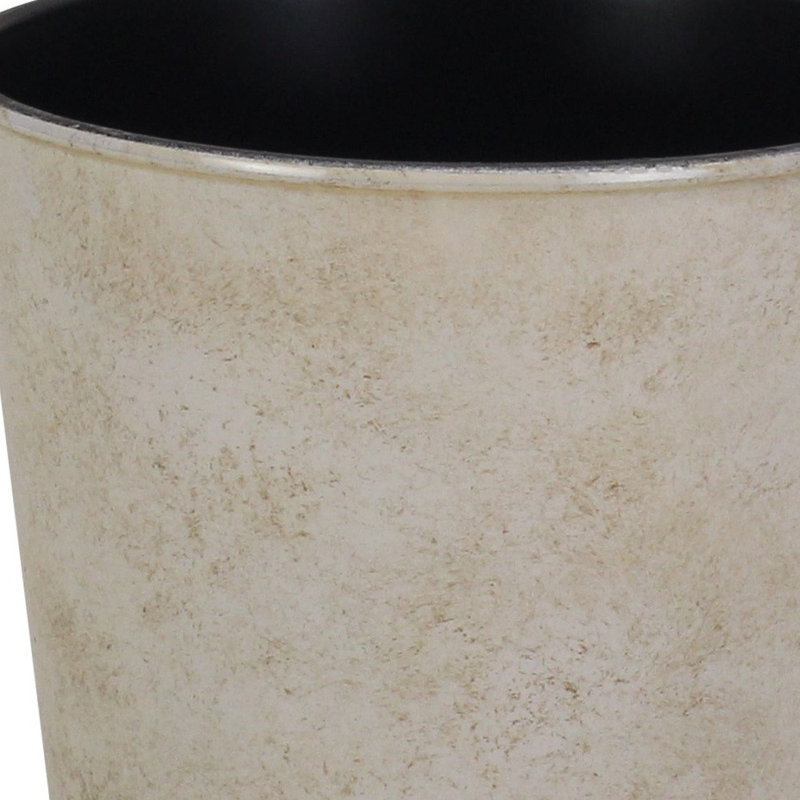 Pot à fleur rond d'intérieur et extérieur en plastique recyclé 5 po