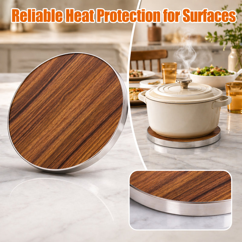 Wood Round 1 Piece Trivet