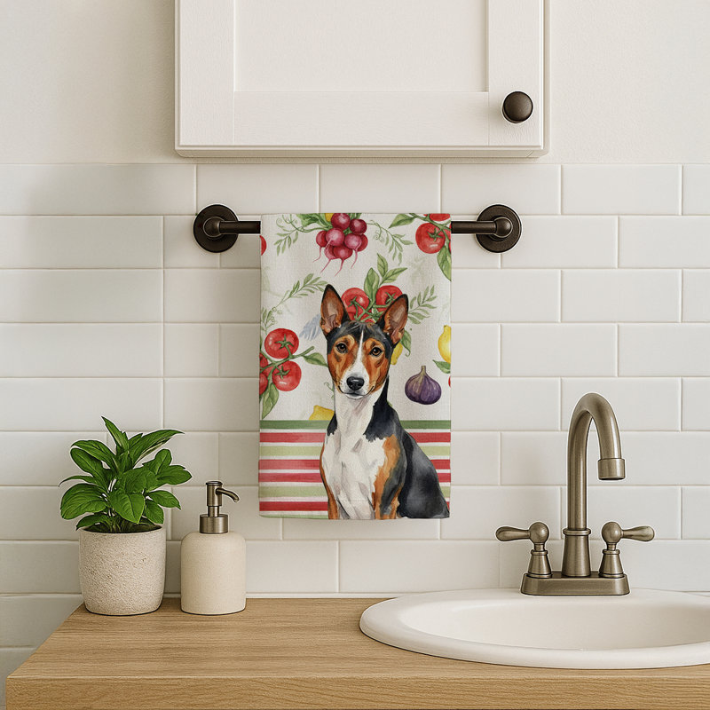 Torchon tricolore et blanc Basenji, Tricolor/White Basenji