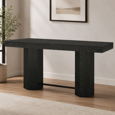70.9" Home Bar Table, Counter Height Pub Table with Sturdy Base