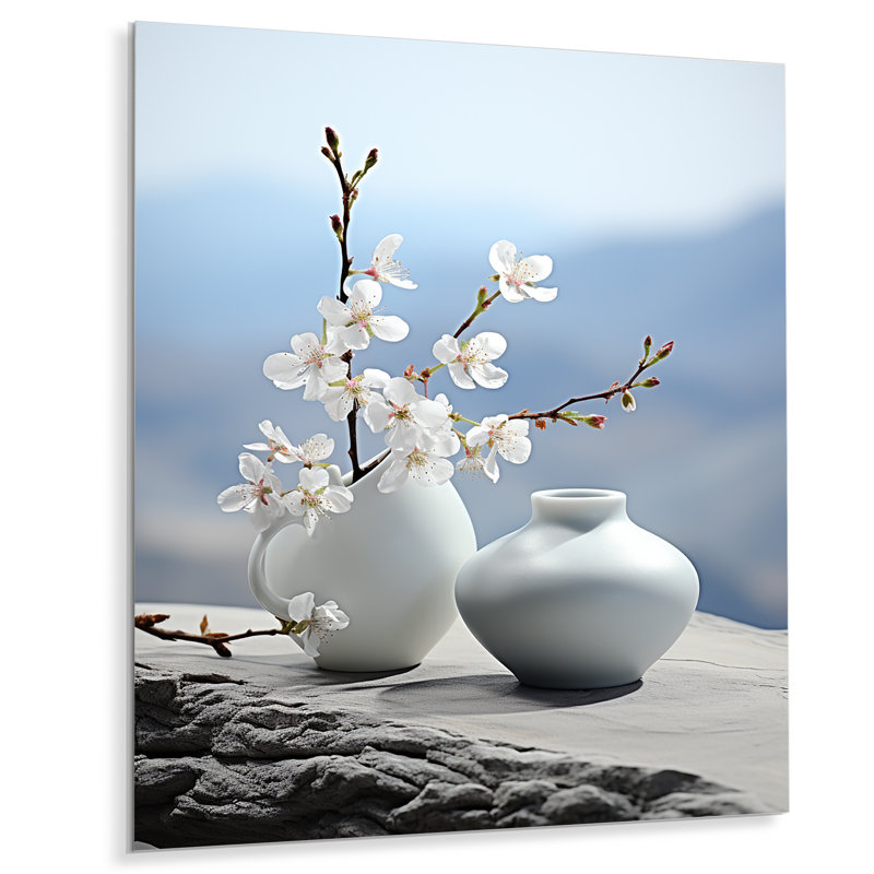 Art floral Zen sur pierre spirituelle, H 20 po x l 12 po x P 1 po