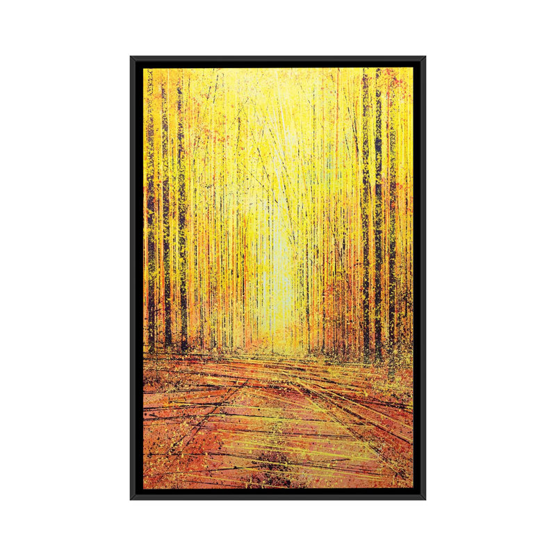 « vif yellow light », impression sur toile, H 26 po x l 18 po x P 1,5 po, Toile avec cadre noir