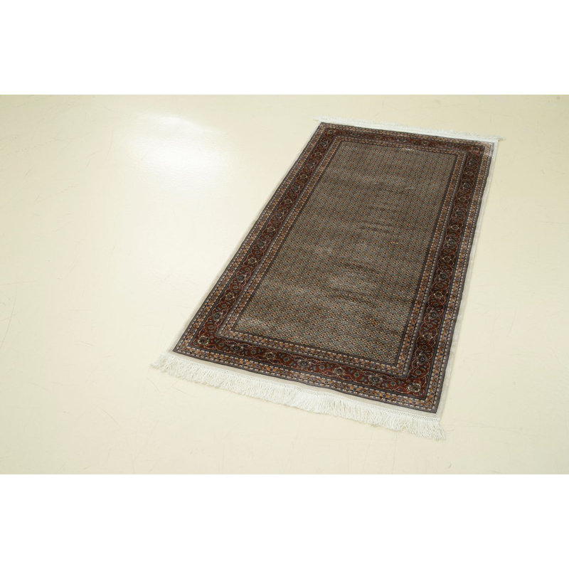 Tapis traditionnel touffeté à la main 2 pi 7 po x 4 pi 11 po