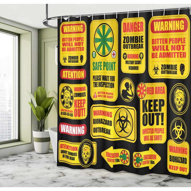 Shower Curtain with Hooks Included, 75"H x 69"W