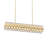54" Crystal Brass Rectangular Chandelier