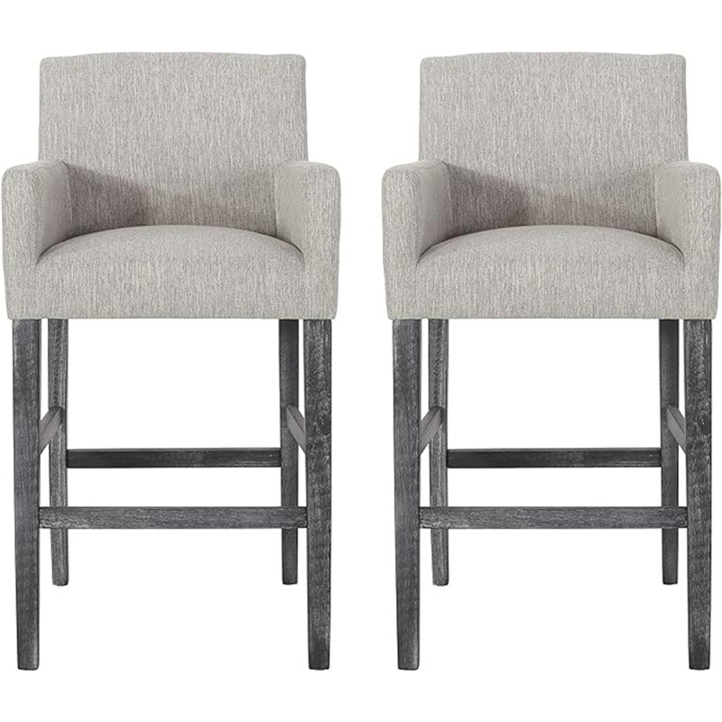 Tabourets de comptoir rembourrés de 30,5 pouces, Gris clair, 1, Tabouret de bar (siège d'une hauteur de 30,5 po)