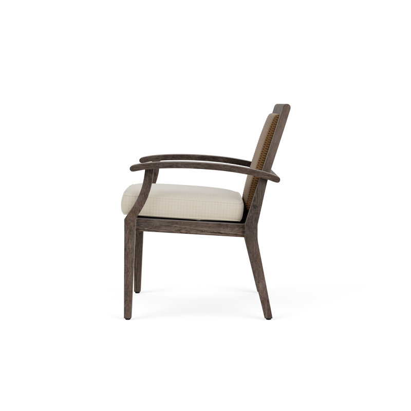 Frontier Outdoor Dining Armchair, Hickory, Wayfarer Dune