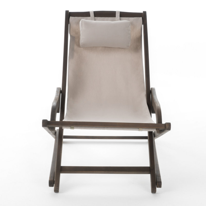 Chaise longue pliante avec coussin Suzetta