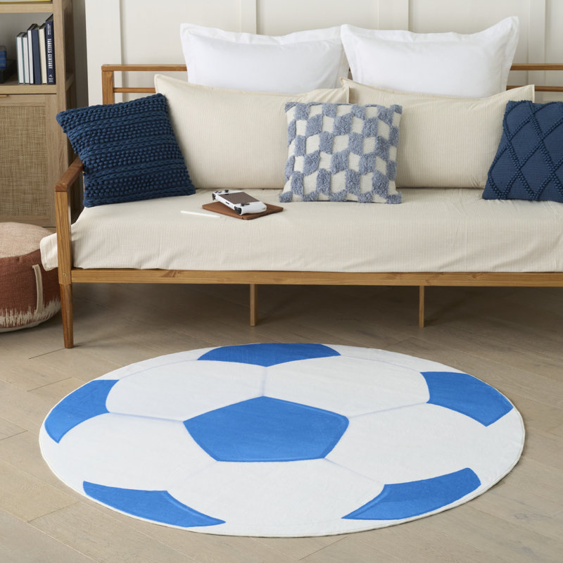 Tapis d'intérieur rond lavable à la machine Zoomie Armita 5 pi x Zoomie