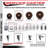 4 Pieces High Temp Glass Filled Nylon Bolt Hole Caster Brake Set with Total Lock