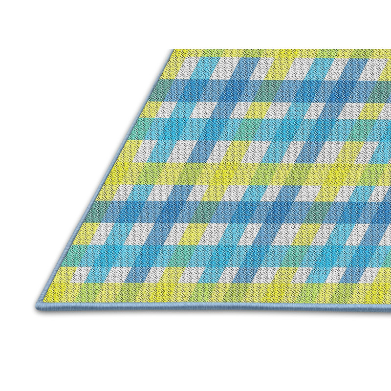 Plaid Indoor Rug, Rectangle 6' x 9'