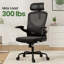 Chaise de bureau ergonomique, chaise de bureau à domicile avec appui-tête, chaise d'ordinateur à haut dossier avec accoudoirs et support lombaire réglable-794786987-794786986