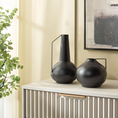 Ensemble de 2 vases en fer Luca