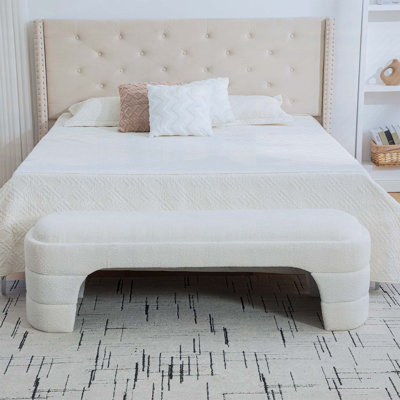 Banc de chambre à coucher avec repose-pieds, idéal pour le vestibule et le salon