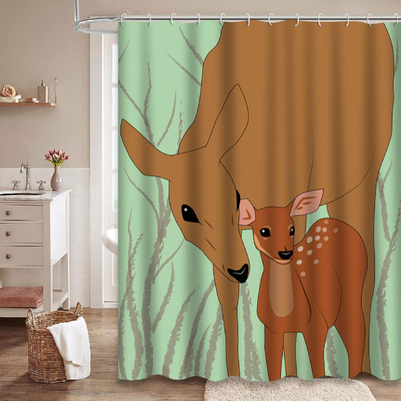 Rideau de douche avec 12 crochets, L 72 po x l 72 po