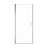 34" W x 72" H Semi-Frameless Circular Pivot Shower Door in Chrome With 1/4" (6mm) Thick SGCC Tempered Glass