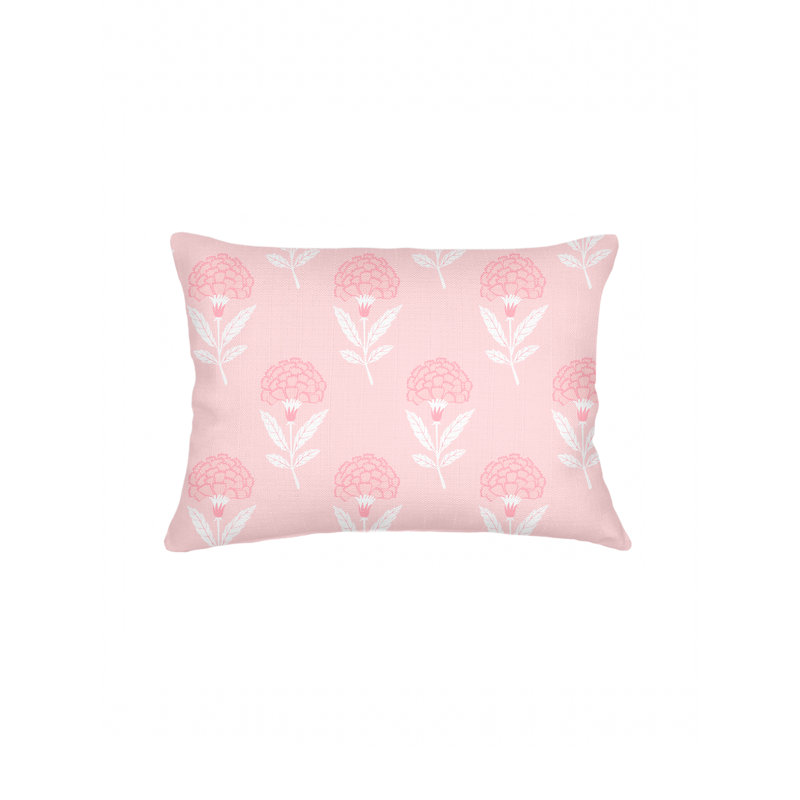 Printed Pillows Linen Pillow Cover, Pink, Rectangle 14" H x 20" W, Pillow Cover Only - No Insert