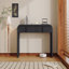 Console moderne avec 2 tiroirs de rangement, table d'entrée cannelée à silhouette arrondie-1093680236