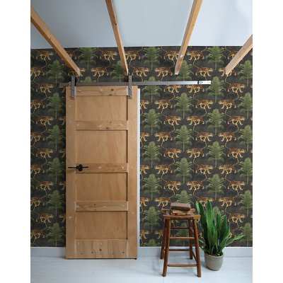 Tommy Bahama Tiger and Tree Jungle 18' L x 20.5" W Peel & Stick Wallpaper Roll