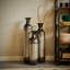 Ensemble de 3 vases en métal forgés à la main-127420841