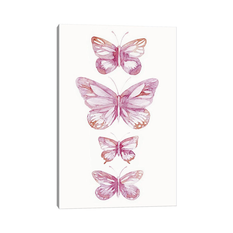 Décoration murale papillons pour enfants, H 12 po x l 8 po x P 0,75 po, Toile tendue