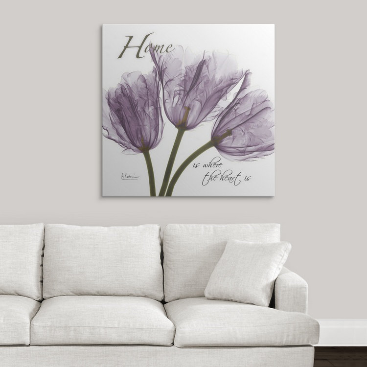 «Tulips Home X-Ray» par Albert Koetsier, reproduction de photo, H 35 po x l 35 po x P 1,5 po, Toile