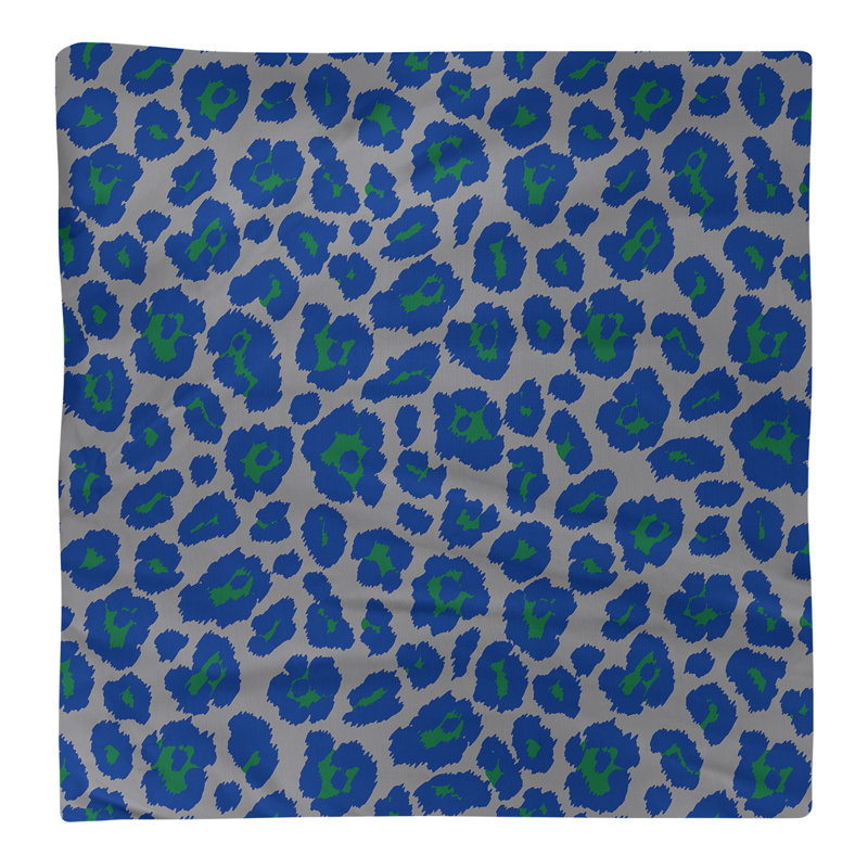 Polyester Animal Print Square Napkin, 10" x 10", Silver/Green/Blue