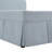 Caroline Queen Size Upholstered Bed with Hidden Storage and USB Power Ports Woven Fabric, Blue-1212191365-1208691002