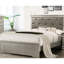 Très grand lit en bois avec tête de lit tapissier couleur beige et texture crocodile Champagne-2122251303