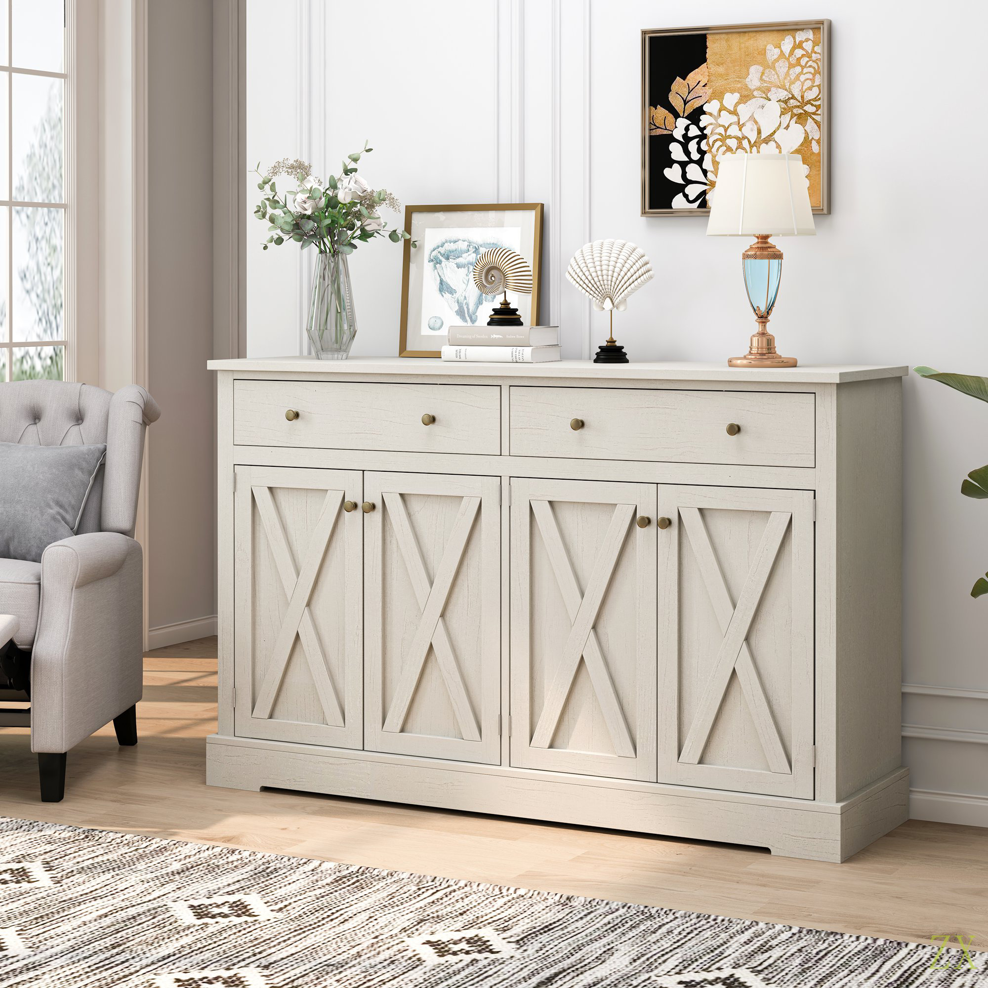 Ophelia & Co. Vintage Sideboard With Two Drawers And Four Doors For ...