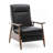 Fremont Leather Wood Arm Push Back Recliner-98365628
