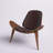 Mid-Century Modern Lounge Accent Chair with Curved Backrest, Faux Leather Upholstery & Solid Wood Frame, Comfortable Reading Chair for Living Room, Bedroom & Office-1420394772-1421585719