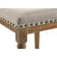 Tabouret à hauteur de comptoir en tissu beige et chêne vieilli (ensemble de 2)