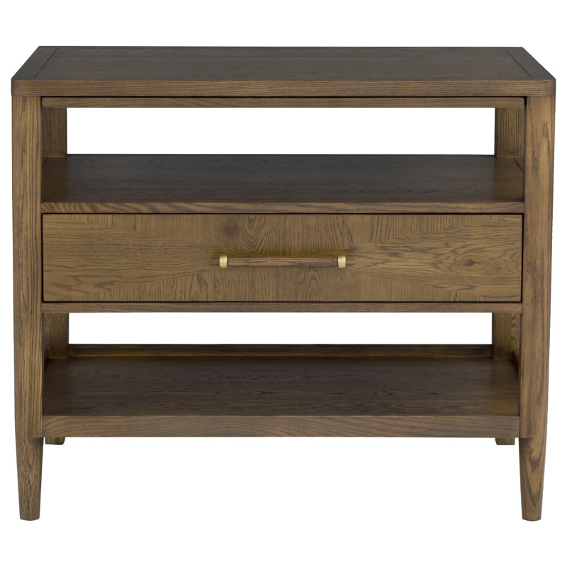 Maxwell 1 - Drawer Solid Wood Nightstand, Caramel