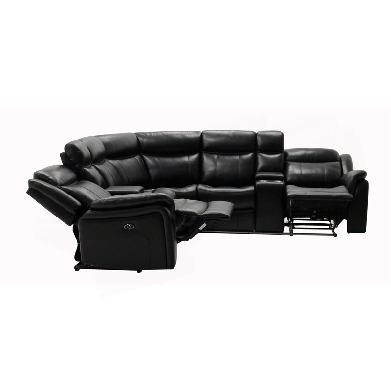 Canapé modulaire noir Jupiter