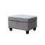 Canapé modulaire en tissu gris clair l 99,5 po avec méridienne et repose-pieds de rangement Harmony