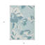 Tapis bleu sarcelle à motif floral turquoise et ivoire 5 pi x 8 pi