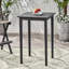 Table de salle à manger d'extérieur gris foncé minimaliste - Bois conçu pour les espaces gris, élégant