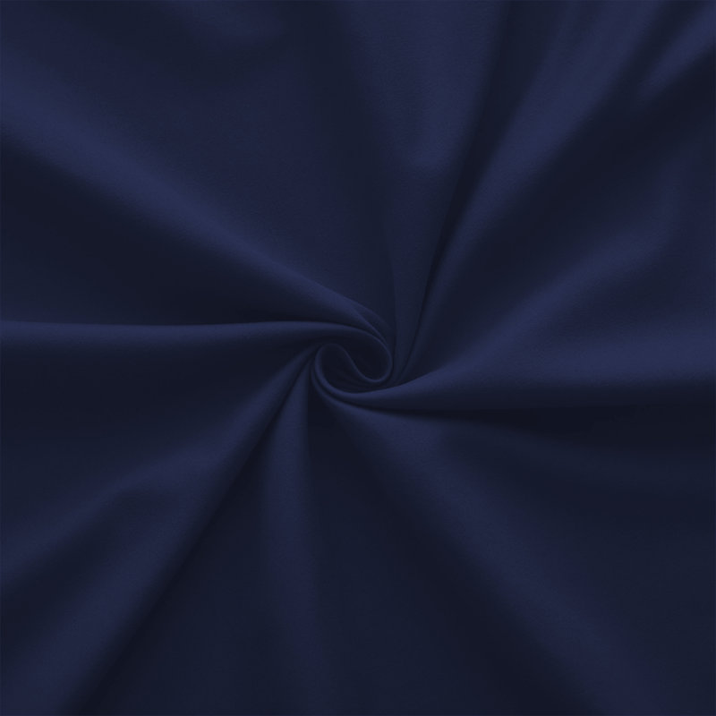Brushed Microfiber 40cm Deep Fitted Bed Sheet, Navy, Kingsize (5')